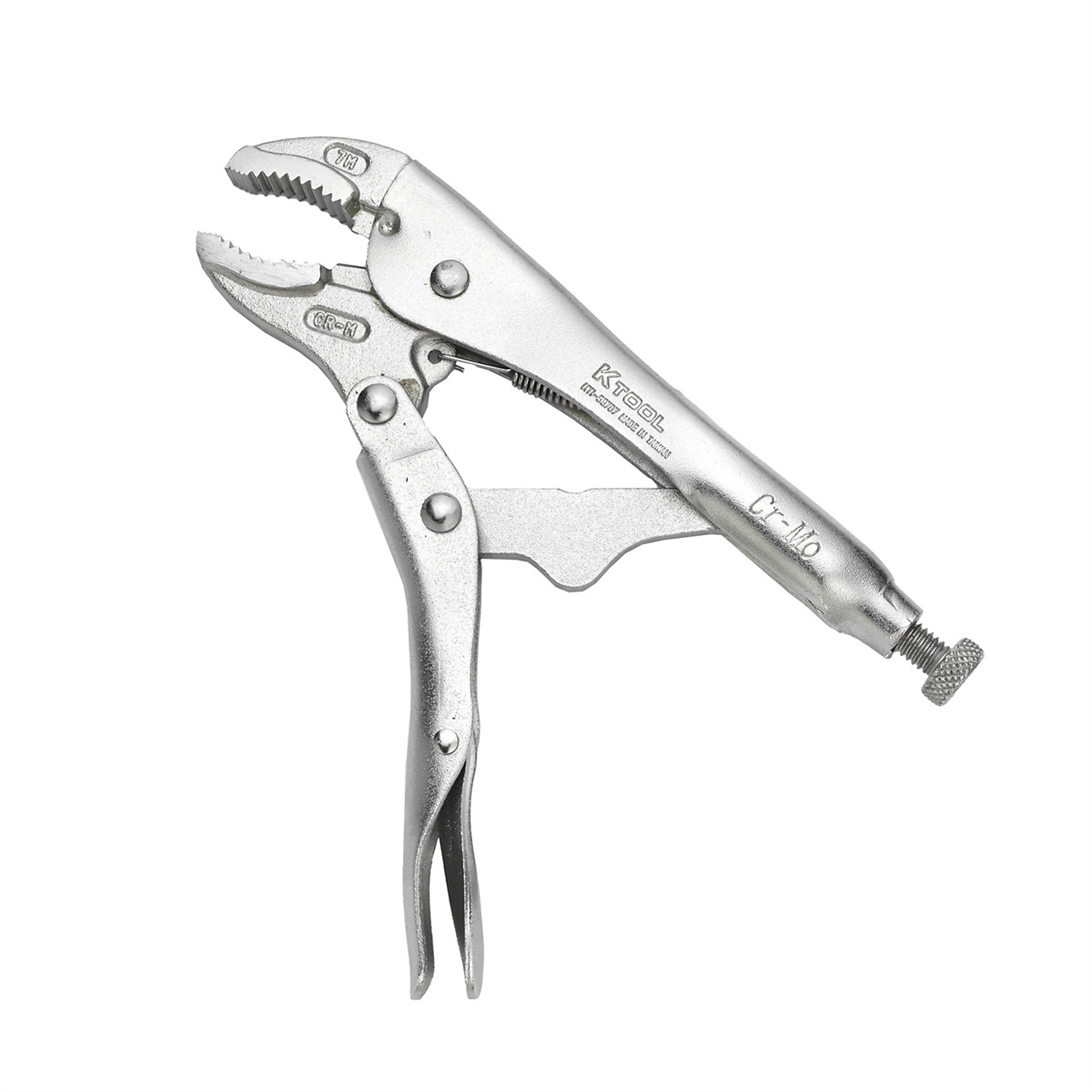 K Tool International Curved-Jaw Locking Pliers — 7in., Alloy Steel, Model# KTI58707